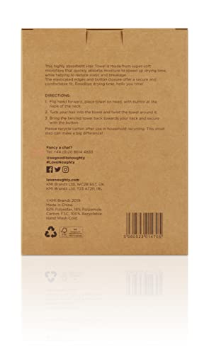 Noughty 97% Natural Microfiber Hair Towel Quickly Absorbs Moisture Quick-dry Wrap, Reduces Breakage Combats Frizz Pink - Image 3