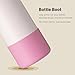 Lpaacat Boot for Owala 32 oz Twist/FreeSip/Flip Stainless Steel Water Bottle, Silicone Rubber Bottom Protector for Owala 32 oz Water Bottle(Peony)
