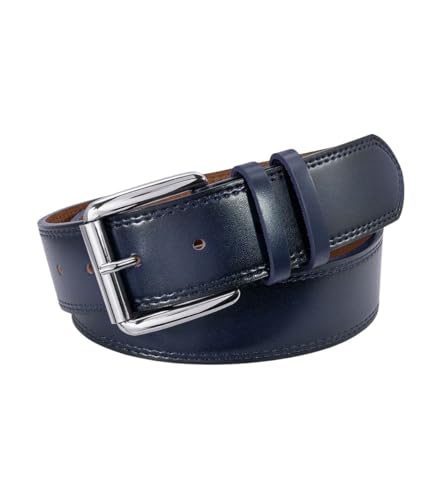 Image of Stacy Adams Leather, Stretch, Casual Belt for Synchro Oxford, Everyday, Classic, Pants, Jeans, Khakis, Chinos, Metal Buckle