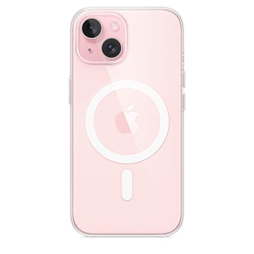 Image of Apple iPhone 15 Clear Case with MagSafe: Lightweight Phone Case, Wireless Charging Compatible, Smooth Glossy Finish