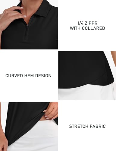 Image of AIRIKE Golf Polo Shirts for Women Sleeveless Summer Sports Athletic Fashionable Workwear-Quick Dry Womens Tank Tops