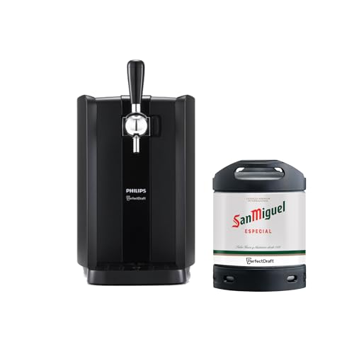 PerfectDraft Black beer bundle with San Miguel 6L keg Philips home dispenser.