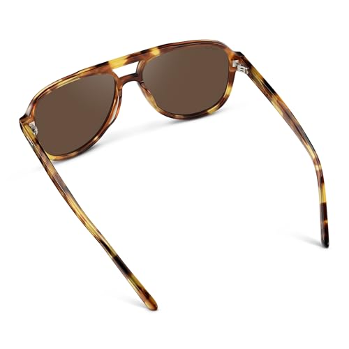 Image of WearMe Pro Chic Retro Oversized Polarized Sunglasses: Statement Aviators for Women