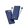 VEGER Portable Charger for iPhone with Built in Cables and Wall Plug, 10000mah Slim Fast Charging USB C Power Bank, Travel Essential Battery Pack Compatible with iPhone, iPad, Samsung etc(Navy)