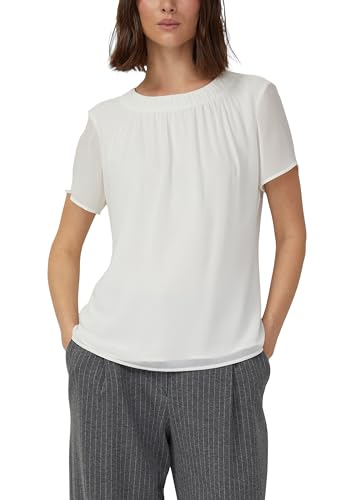 s.Oliver Luftige Chiffon-Bluse mit gesteppter Raffung