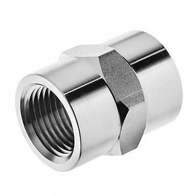 USA SEALING ZUSA-PF-7804 Stainless Steel Instrumentation Pipe Fittings, Hex Coupling Straight with 0, 3/8