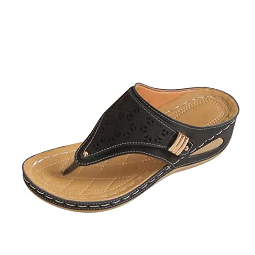 Chanclas de dedos para mujer con plantilla ortopédica, chanclas para caminar para mujer, con soporte de arco, cómodas plantillas de yoga, sandalias de baño, sandalias de verano, playa, antideslizantes