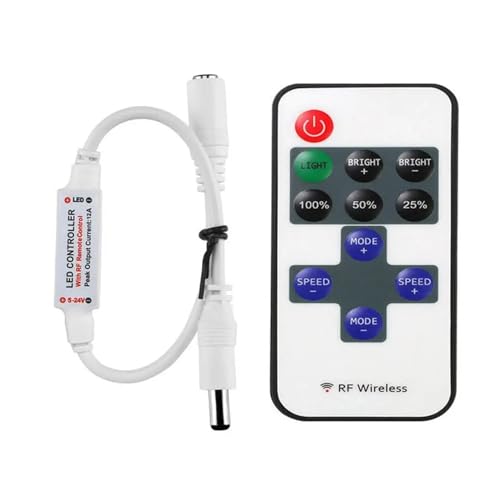 Variateur LED monochrome contrôleur DC sans fil à mini télécommande 11 touches