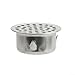 Stainless Steel Roof Drain for Outdoor Rainwater Drainage, PVC Pipe Compatible Floor Drain with Hollow Design, Balcony and Garden Drain Pipe - Silver(50 Tubes)
