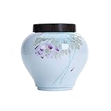 YMGSCC Ceramic Pet Ashes Burial Cremation Adult Children Memorial Screw Cover Ash Storage Box