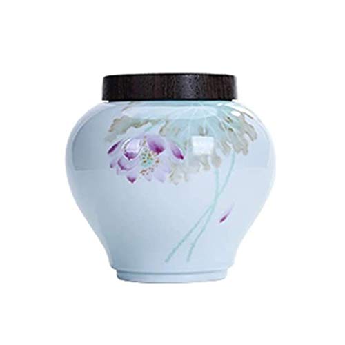 YMGSCC Ceramic Pet Ashes Burial Cremation Adult Children Memorial Screw Cover Ash Storage Box