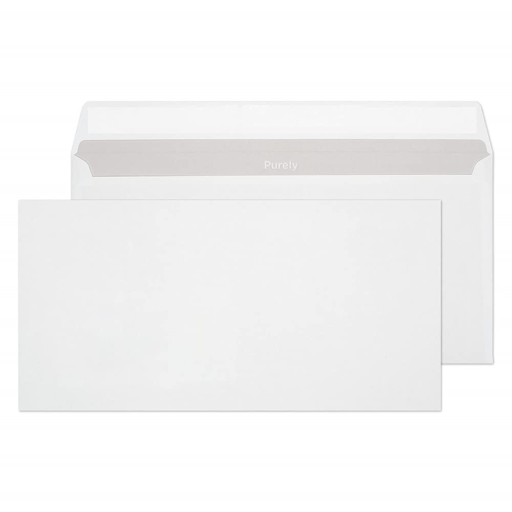 Blake Envelopes Purely Everyday 22772 Briefumschläge Haftklebung Weiß DL 110 x 220 mm - 90g/m² | 500 Stück