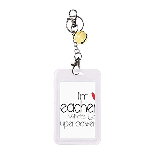 Étui de protection pour carte de crédit enseignant avec cloche jaune rigide