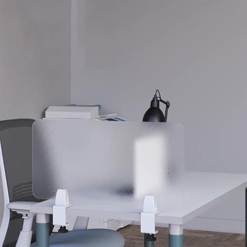 Panneau d'intimité de bureau en acrylique givré – Séparateur acoustique portable pour bureau, école et vente au détail pour une meilleure concentration et intimité