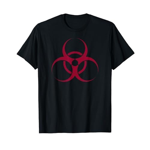 バイオハザードシンボル 生物学的ハザード警告標識 Tシャツ