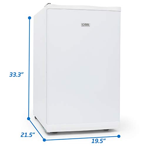 Commercial Cool Upright Freezer, Stand Up Freezer 2.8 Cu Ft With Reversible Door, White #TOP6