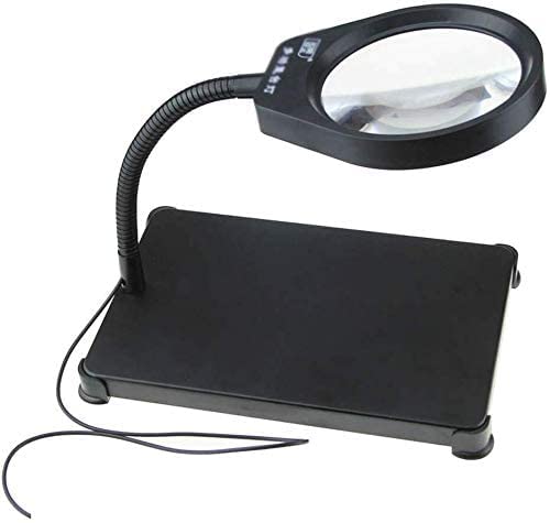 Lente d'Ingrandimento - Lettura per Anziani con Lampada a LED Riparazione Lente d'Ingrandimento ad Alto ingrandimento Lente d'Ingrandimento con Luce a LED Interessante