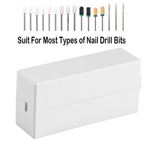 30 Holes Nail Drill Bits Holder, Lumcrissy Dustproof Displayer,Stand Displayer Organizer Box Container for Nail Drill Bit Manicure Tools