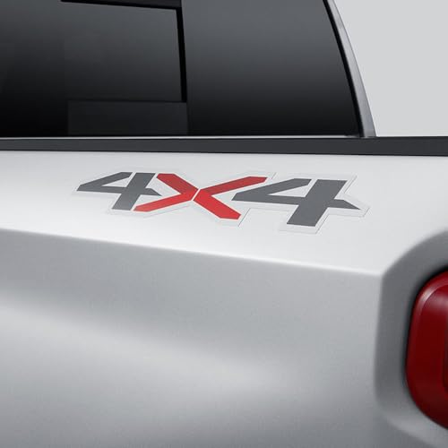 Image of 2Pc Z71 4x4 Decals Stickers Emblem Replacement for Silverado Patriotic Truck (Gray Red)