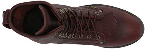 Ad Tec 6 in Sweet little Kids Premium Packers Grain Tumble Leather Cowboy Boots, Brown - Oil Resistant, Soft Toe, Cushioned Insole4