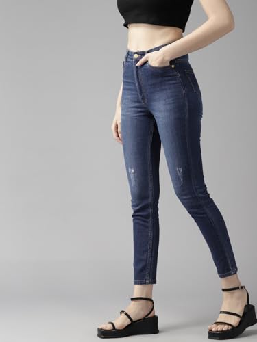 Image of GUTI Womens High Rise Crop Length Jeans()
