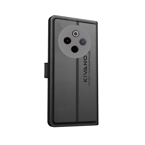 Image of Compatible with Vivo T4 5G / IQOO Z10 5G Flip Cover | Leather Finish | Inside Pockets & Inbuilt Stand | Shockproof Wallet Style Magnetic Closure Back Cover Case