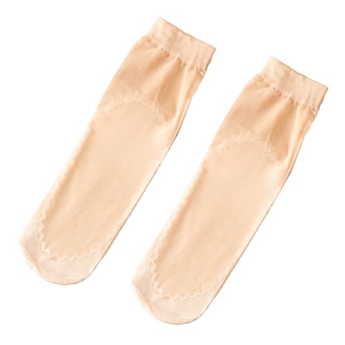 AMSLSIU Calcetín ligero de verano, calcetines suaves antideslizantes a prueba de sudor, calcetines anticolgantes de secado rápido, medias elásticas altas, Color de piel