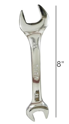 Image of AGRICO TATA D.O.E Double Open End Spanner 20x22mm (SMD508) | Chrome Vanadium Steel | Glossy Finish | Heavy Duty Wrench for Mechanical, Auto & Workshop Use (Pack of 1)