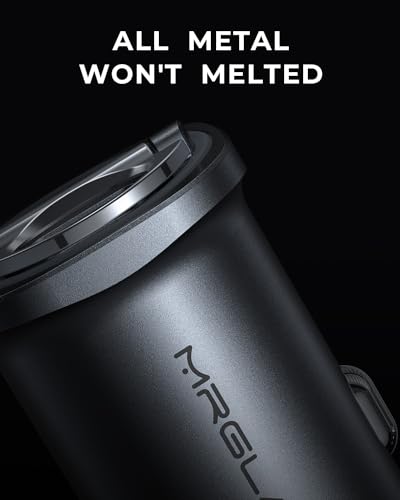 MRGLAS【Upgrade】 Car Charger USB C Fast Charging, [PD65W & QC60W][All Metal] Cigarette Lighter Car Charger, Dual Port for iPhone 16 15 14 Pro Max Plus iPad Samsung S24 MacBook Pixel 8 7 Pro - Thumbnail 6