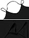 Tobrief Women's Sexy V Neck Backless Camisole Spaghetti Strap Tank Top Black M
