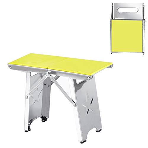 Tabouret Mini Camp, tabouret de camping léger, chaise de camp pliant portable, tabouret en plein air pliable / intérieur pour voyages, camping, randonnée pédestre ( Color : Silver with cushion )