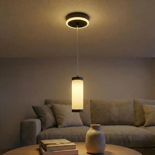 Image of Gleam Pendant Lamp Minimal Hanging Light Warm White Chandelier for Bedroom Living Room Kitchen Dining Area Cafe Decorative Ceiling Light