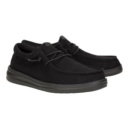 Image of HEYDUDE Men's Wally Stretch Canvas Loafers | Lightweight Slip On Shoes | Casual Walking, Travel & Everyday Style