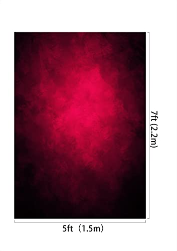 Kate Studio Photography Backdrop Black-red Gradient Retro Portrait Backdrop Halloween Party Atmosphere Photocall for Wedding 1.5x2.2m/5x7ft Soft Microfiber Baby Photo Background Props - Image 3