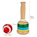 4 Pieces Wood Catch Ball, Cup and Ball Game, Cup Catch Ball Toys, Mini Wooden Catch Ball Hand Eye Coordination Educational Toys, White and Red