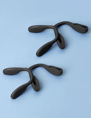 Image of Acefrog Upgraded 4 Pieces Nose Pads for Oakley Split Shot OO9416, Crossrange OO9371, Targetline OO9397 OO9398 Sunglasses, Push-in Nose Piece Replacement, Anti-Slip Nose Pad, Black