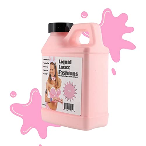 Pink 8 Oz - Liquid Latex Body Paint, Ammonia Free No Odor, Easy On And Off, Cosplay Makeup, Creates Professional Monster, Zombie Arts #TOP4