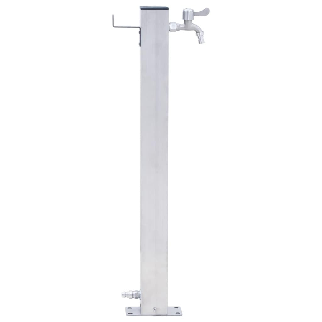Tidyard Colonne à Eau de Jardin avec Robinet Colonne d’Eau en Acier Inoxydable 60 cm carré