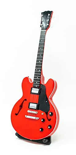 Réplique de guitare miniature Gibson 26 x 7 cm Rouge #183 - Les Beatles, Paul McCartney, John Lennon, RIngo Starr, George Harrison Réplique de guitare miniature Gibson 26 x 7 cm Rouge #183 – Image 4