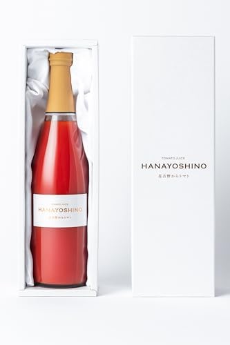 （10:00時点） 【お歳暮】無塩 保存料 無添加トマトジュース | ギフト 贈答 お歳暮 砂糖 不使用 食塩無添加 ストレート 製法 健康 プレゼント 贈り物 花吉野 テレビ放映多数 化粧箱 誕生日 お祝い 家族 両親 上司 | トマトジュース「HANAYOSHINO｣大瓶（720ｍl）