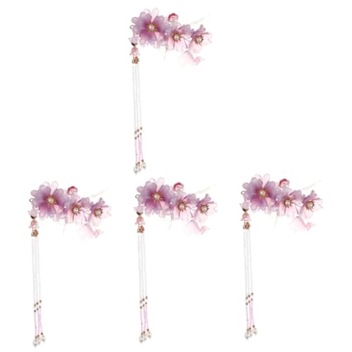Barrette à fleurs rétro et épingle vintage chinoise Healeved pour coiffure (4 pièces)