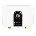 Tankless Water Heater Electric 6500W 240V Instant Hot Water Heater On-Demand with LED Digital Display, Memory function Technology & touch, IPX4 Waterproof for RV Bars, Hair Salons, Easy Install