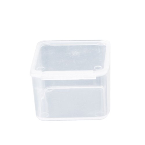 CHENGBEI Small Square Clear Plastic Jewelry Storage Boxes Beads Crafts For Case Container Desk Organizer Wood Cube