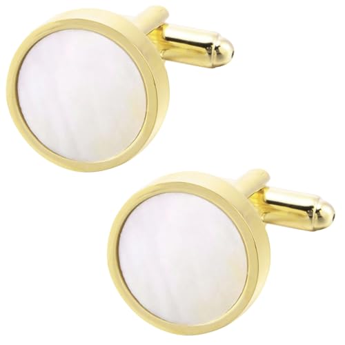 Jonwo Perlmutt 4.5cm Krawattennadeln und Manschettenknöpfe für Herren...