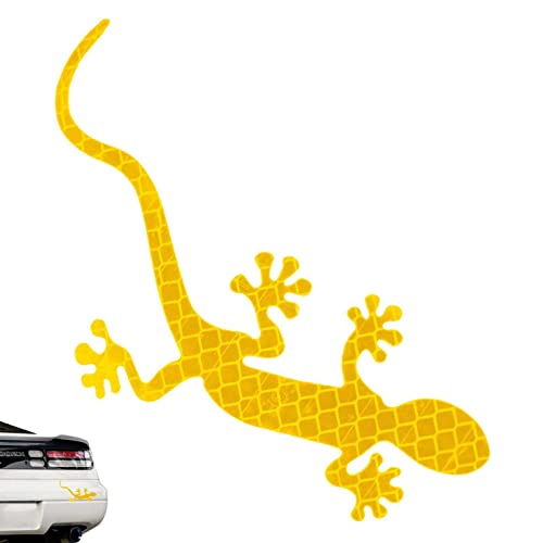 Etiqueta engomada del coche del gecko - Adhesivos reflectantes de advertencia para automóviles creativos con estéreo - Pegatinas de tira de advertencia reflectantes para coche Gecko, pegatina Generic