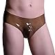 Kangxinsheng Transparente Schwarze Latex Slips für Männer,Naturkautschuk Herren Boxer Shorts Unterwäsche,Latex Mann Höschen Cosplay Kostüm (DE/NL/SE/PL, Alter,L, Transparente Schwarze)