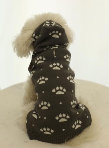Dog Hooded Sweater for Small Dog Girl or Boy, Dog Tracks, Suitable for The Weight 10-25LB (Medium) Dog Hooded Sweater for Small Dog Girl or Boy, Dog Tracks, Suitable for The Weight 10-25LB (Medium)
