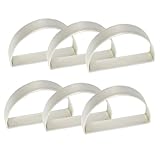 VALICLUD 6 Piezas Anillos para Servilletas de Aleación Zinc Diseño D Pulido Elegante para Cenas Bodas y Fiestas Decoración Práctica para Mesa