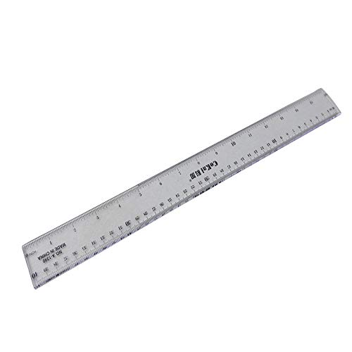 GerRiT プラスチック定規 定規 精度1mm 40cm プラスチック製 1個入り 目盛り 角度測定ツール 直線 直 ホーム オフィス 図面用のツール 測定工具 生徒 教師 エンジニア 持ち運びがやすい 製図用
