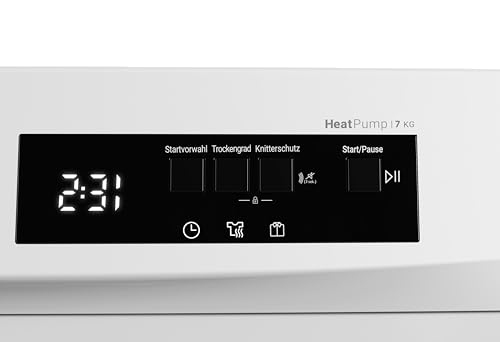 Daewoo T7HT1WA3DE Wärmepumpentrockner 7 kg mit LED-Trommelbeleuchtung